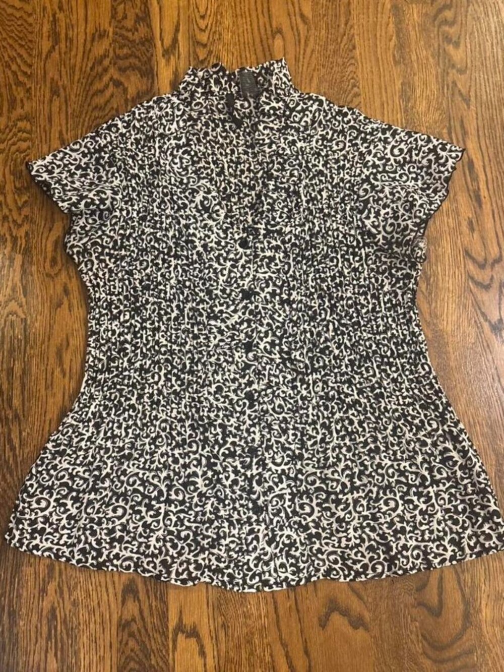Vintage New Directions Plissé Pleated Blouse